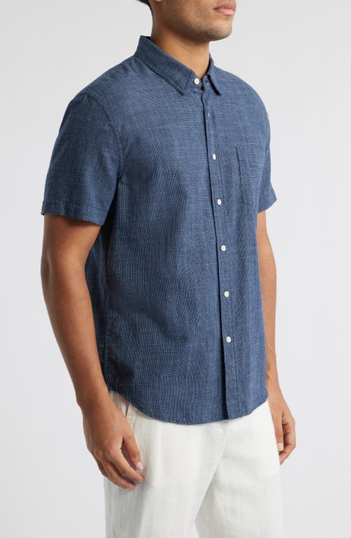 Rails Fairfax Short Sleeve Button-up Shirt In Navy Etch