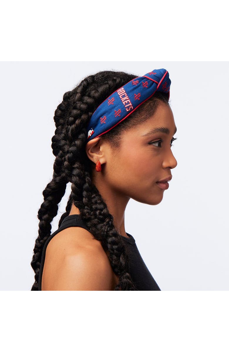 Lele Sadoughi NBA Houston Rockets Embroidered Headband, Alternate, color, Navy 400