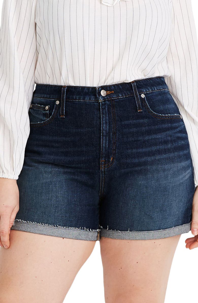 Madewell Curvy High Waist Denim Shorts, Alternate, color,