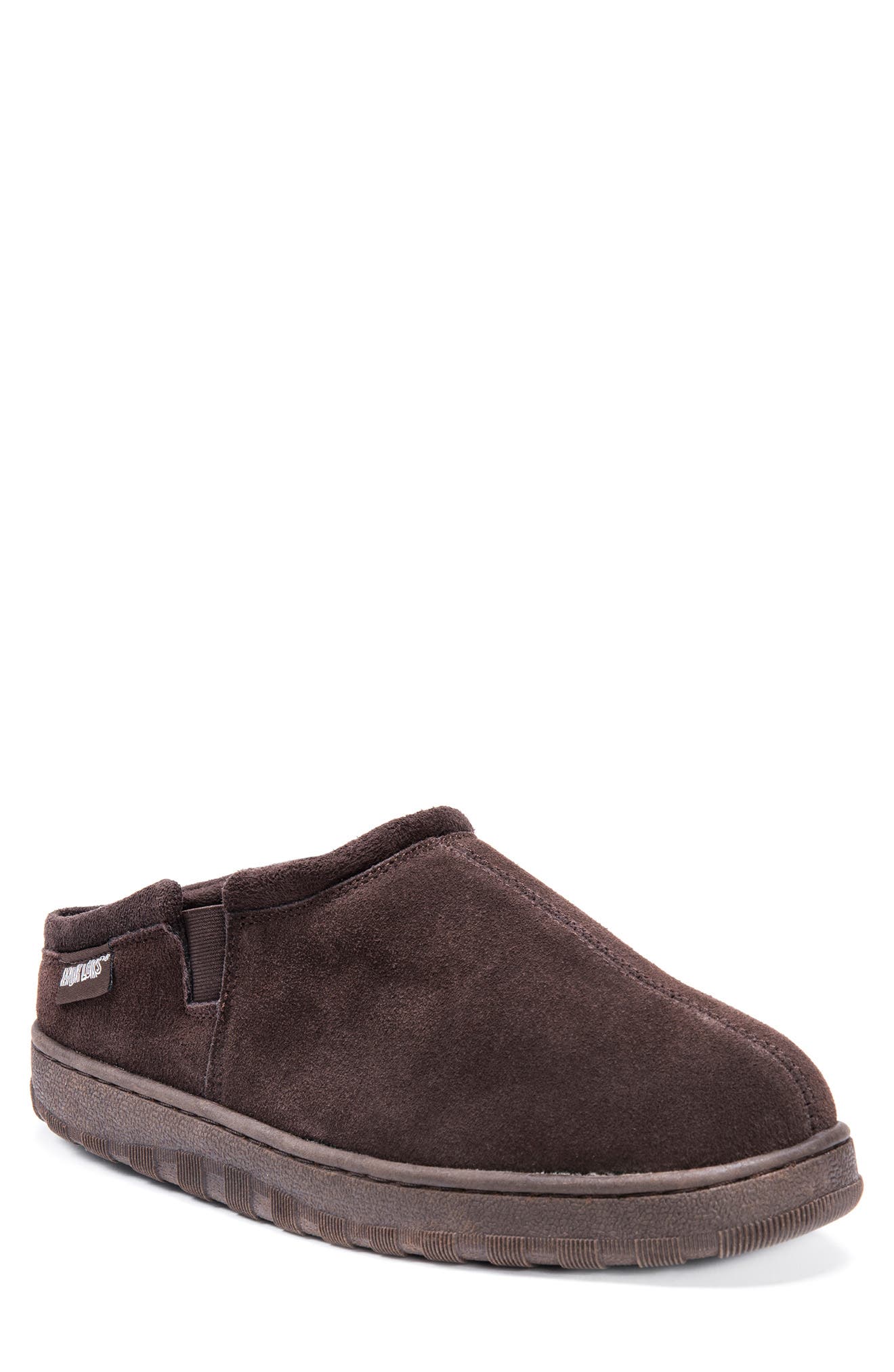 MUK LUKS Matt Faux Shearling Lined Suede Slipper, Main, color, 