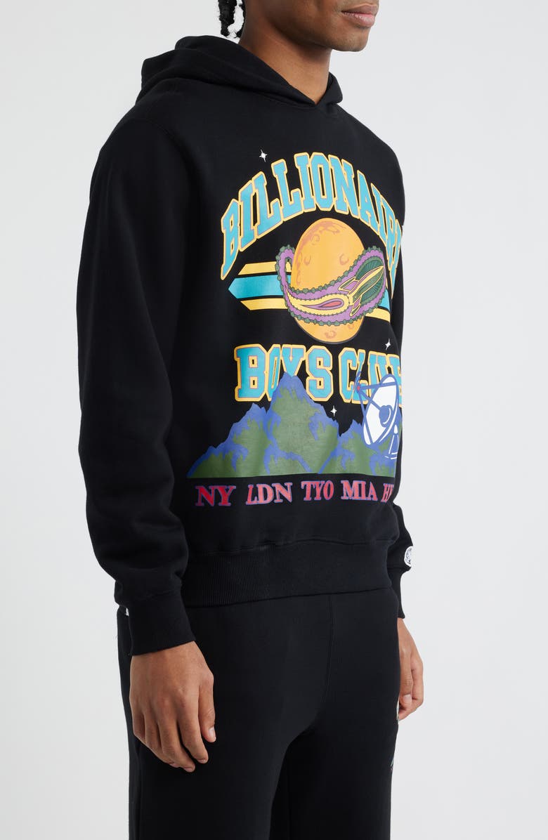Billionaire Boys Club Globe Graphic Hoodie, Alternate, color, Black