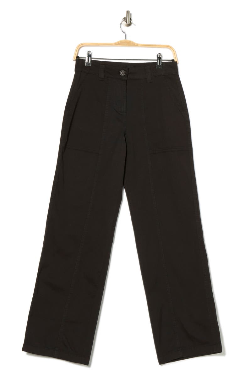 Sanctuary High Waist Modern Straight Leg Pants, Alternate, color, Black