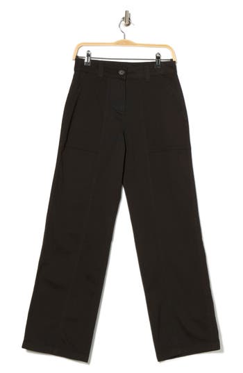 Sanctuary High Waist Modern Straight Leg Pants In Black