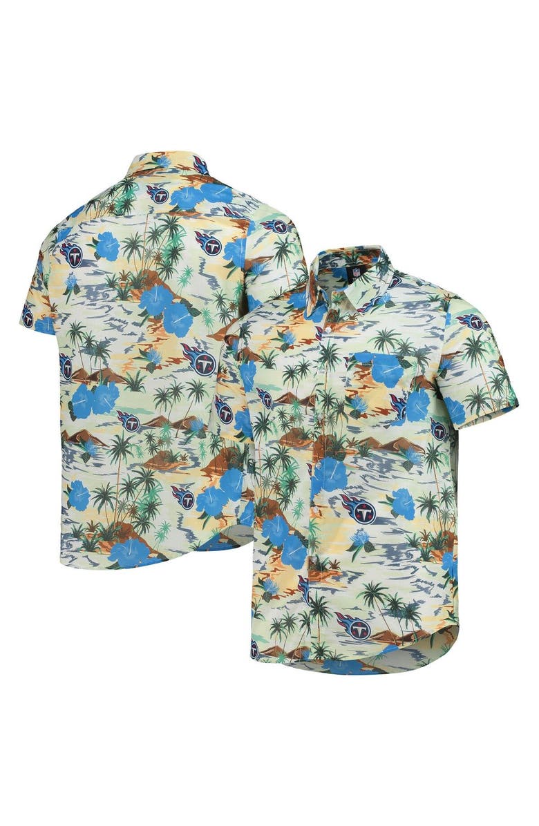 FOCO Men's FOCO Cream Tennessee Titans Paradise Floral Button-Up Shirt, Main, color, Cream