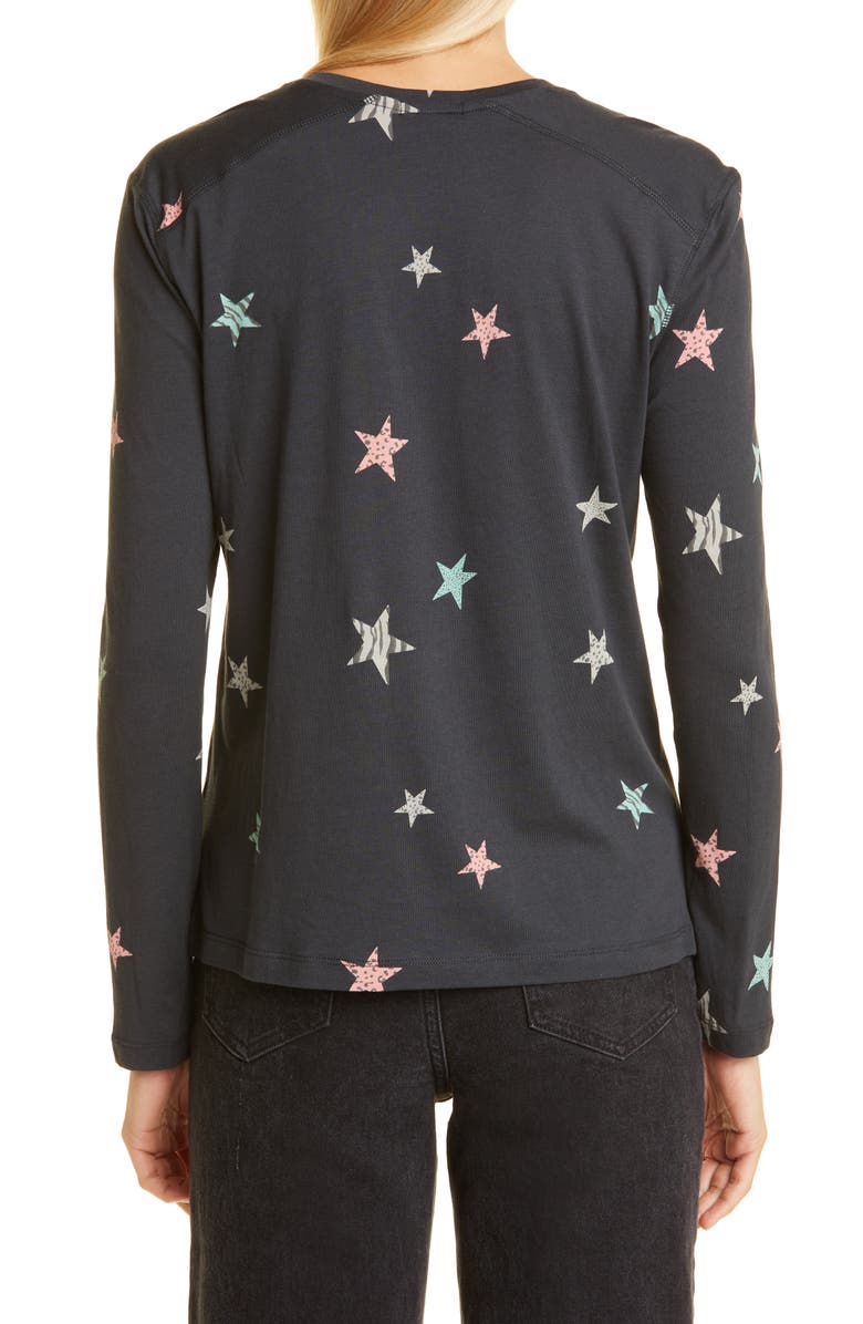 Rails The Sami Star Print V-Neck Long Sleeve T-Shirt, Alternate, color, 