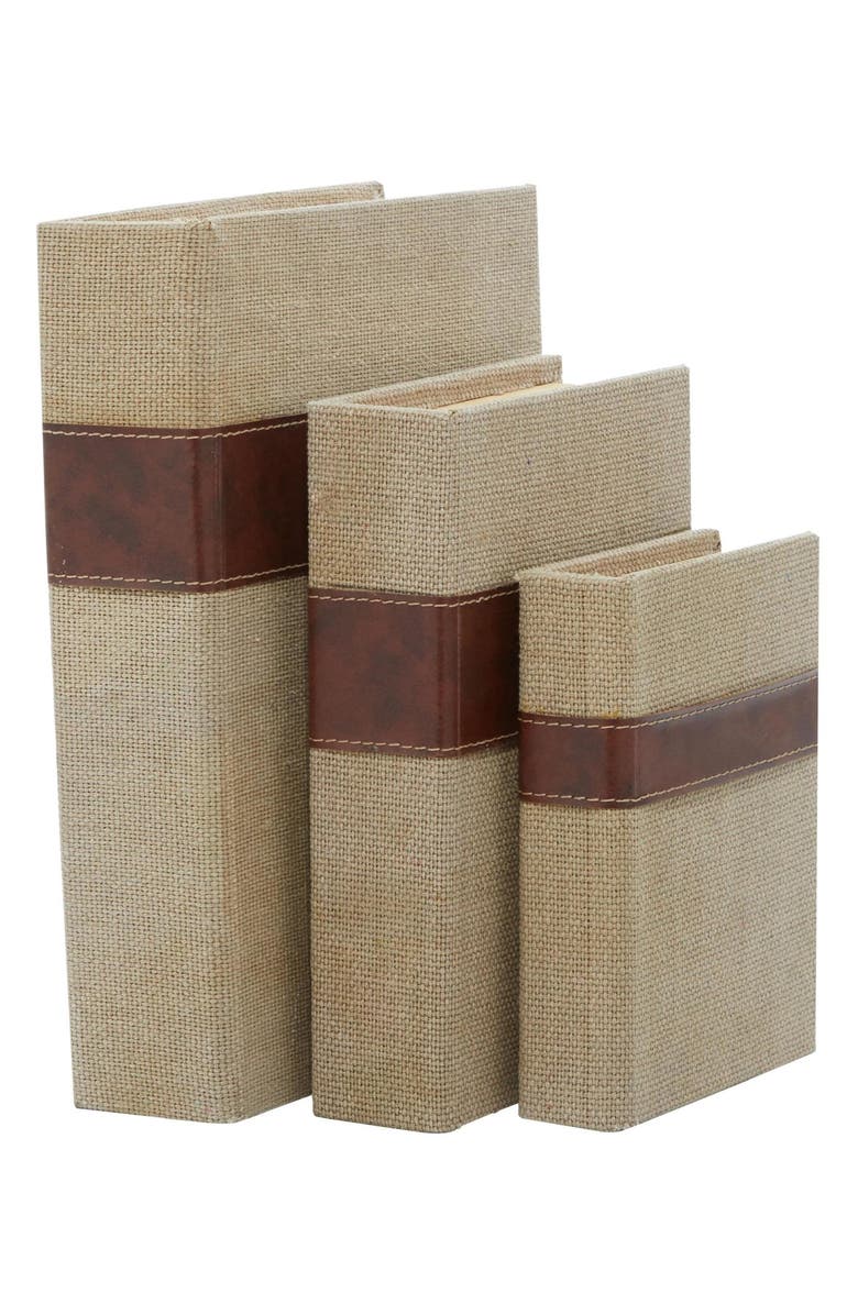 SONOMA SAGE HOME Set of 3 Faux Book Boxes, Main, color,