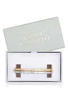 Set of 2 Crystal Bangle Bracelets