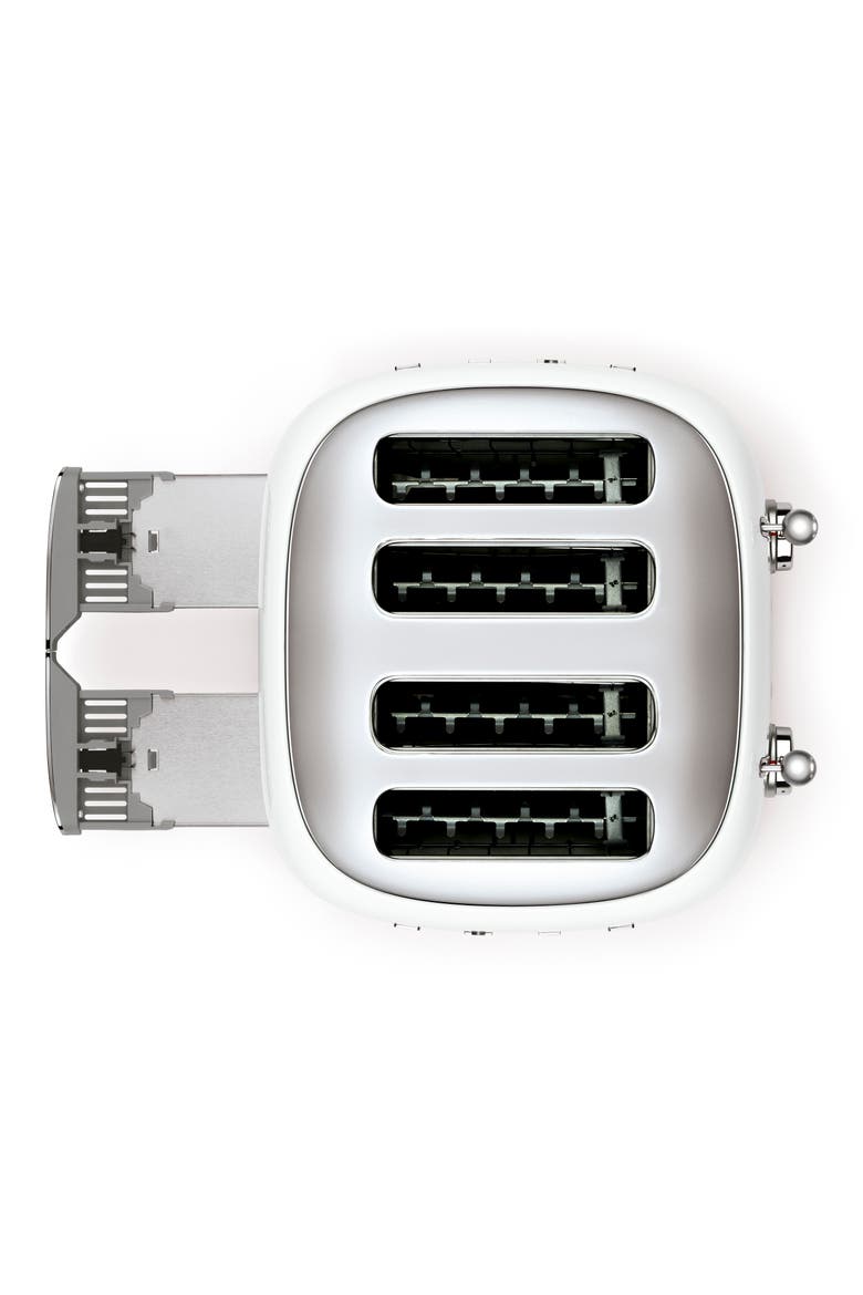 '50s Retro Style 4-Slice Toaster, Alternate, color, WHITE