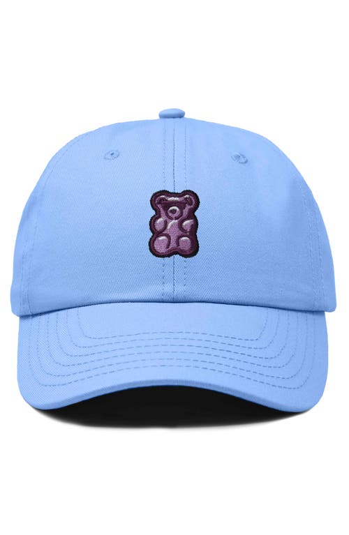 Dalix Purple Gummy Embroidered Cap In Light Blue