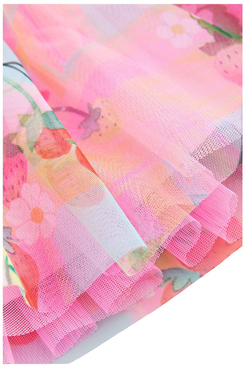 Kids' Ruffle Mesh Dress, Alternate, color, PINK MULTI