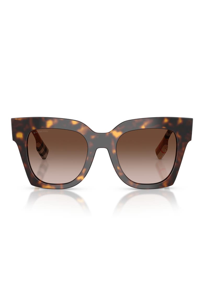 Kitty 49mm Gradient Square Sunglasses, Main, color, DARK HAVANA / BROWN GRADIENT