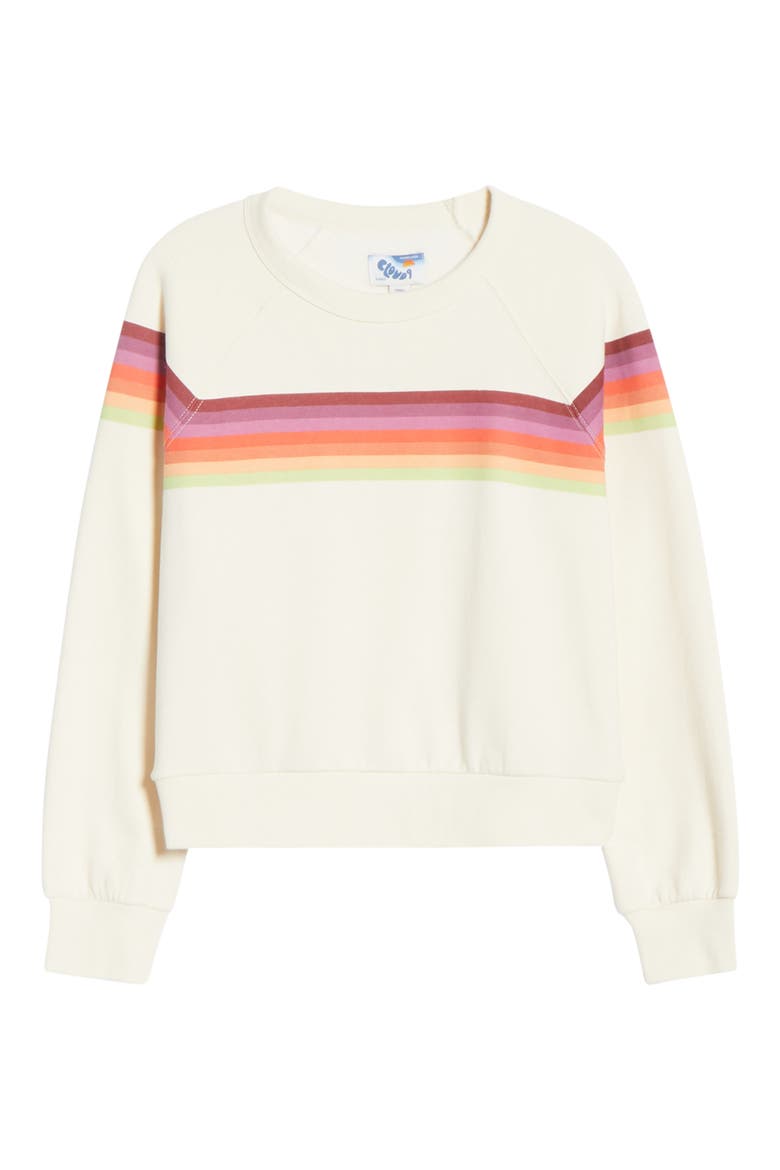 Cloud 9 Stripe Cotton Blend Sweatshirt, Alternate, color, ANT WHITE