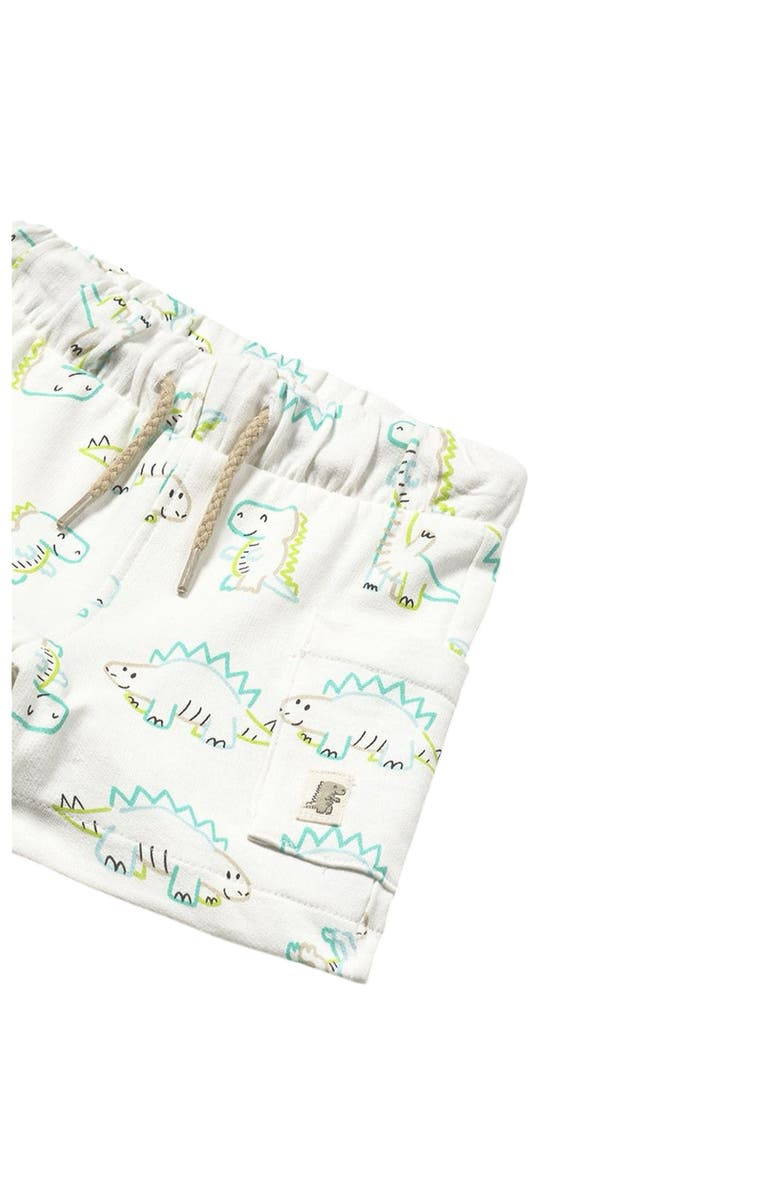 Mayoral Dinosaur Drawing Bermuda Shorts, Alternate, color, Teal