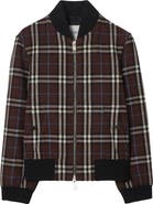 Burberry Check Wool Bomber Jacket
