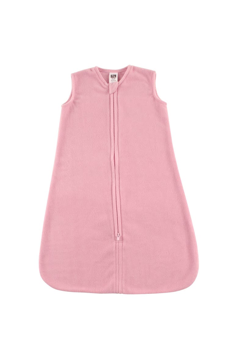 Plush Comfort Sleep Sack & Snuggle Throw, Main, color, Solid Light Pink Fleece