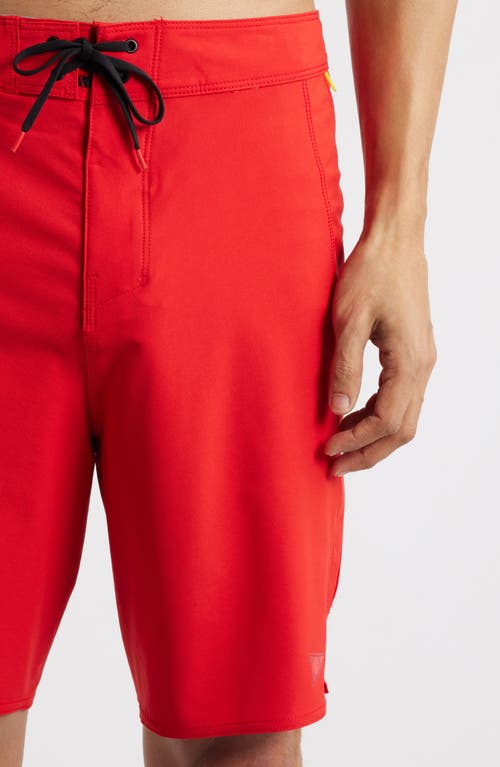 Florence Standard Issue Water Repellent Board Shorts In Racing Red