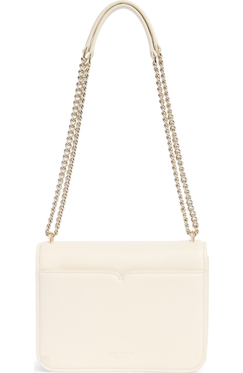 Kate Spade New York locket small grain leather shoulder bag, Alternate, color, Parchment
