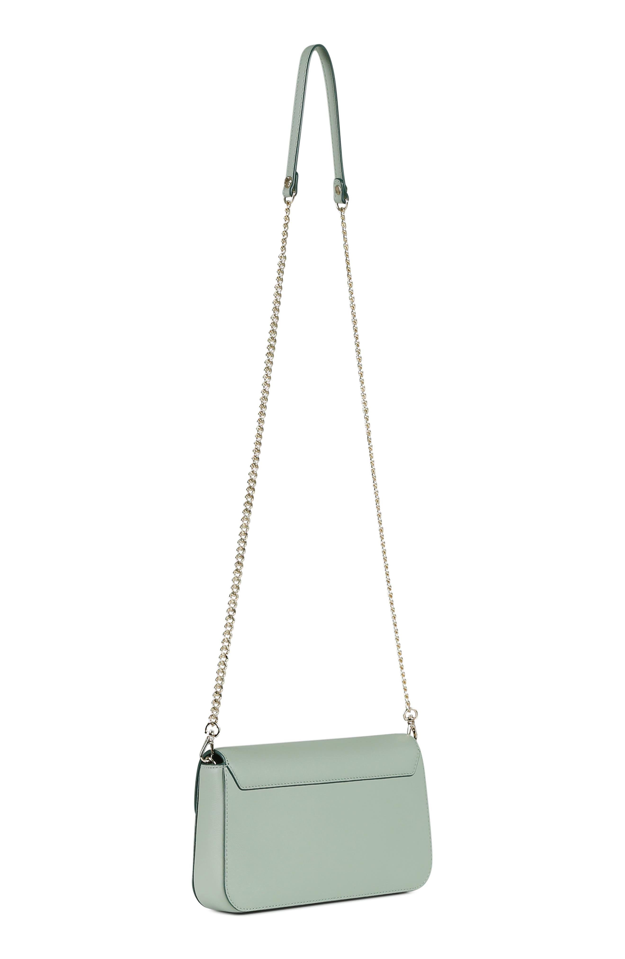 Strathberry East/West Baguette Leather Shoulder Bag, Alternate, color, 