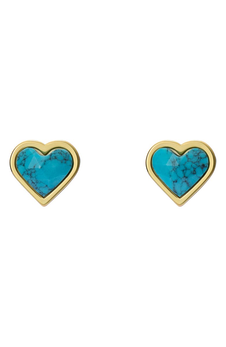 Ted Baker Faris Faceted Stoned Heart Stud Earrings, Main, color, 