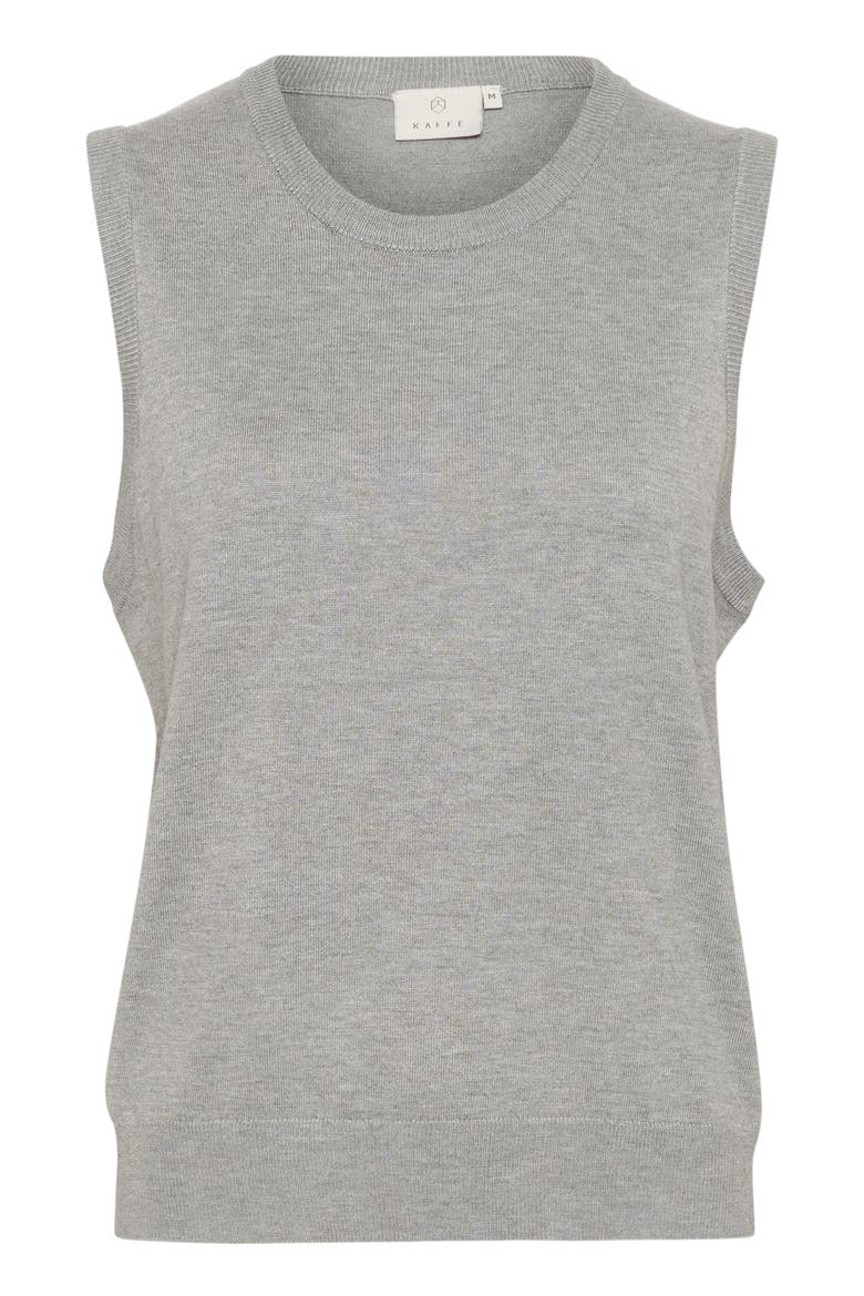 KAlizza Round Neck Sleeveless Pullover, Alternate, color, Grey Melange
