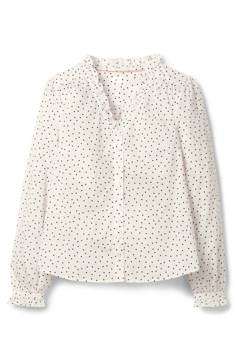 Boden Pippa Ruffle V-Neck Blouse, Alternate, color,