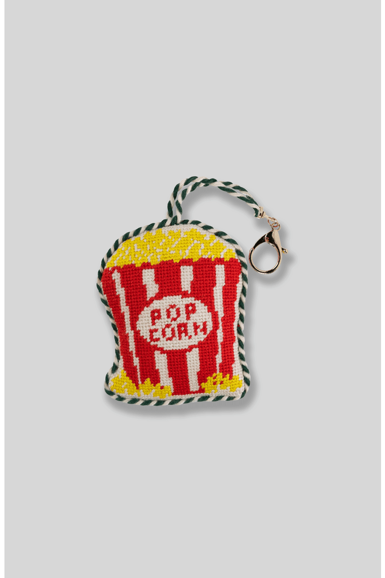Popcorn Bucket - Bag Charm, Main, color, Red, Ivory