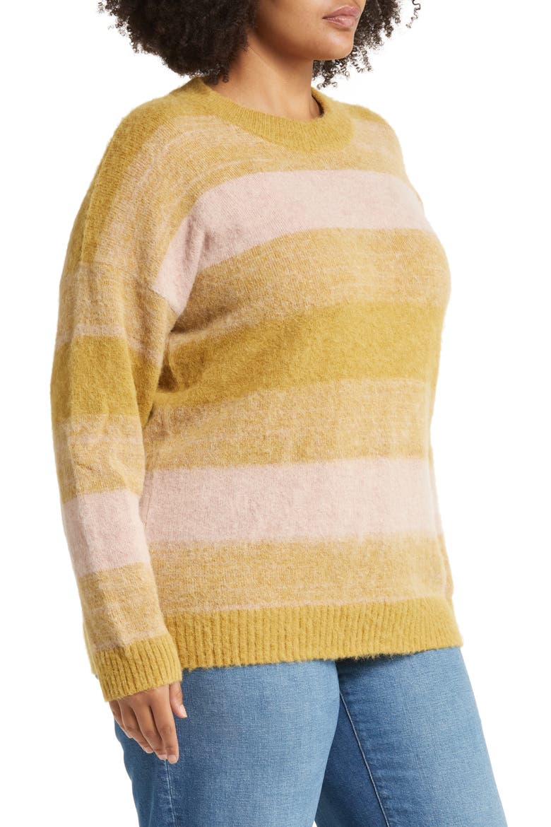 Stripe Alpaca Blend Sweater, Alternate, color, PINK OYSTER