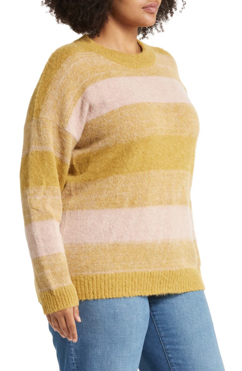 Madewell Stripe Alpaca Blend Sweater, Alternate, color, 