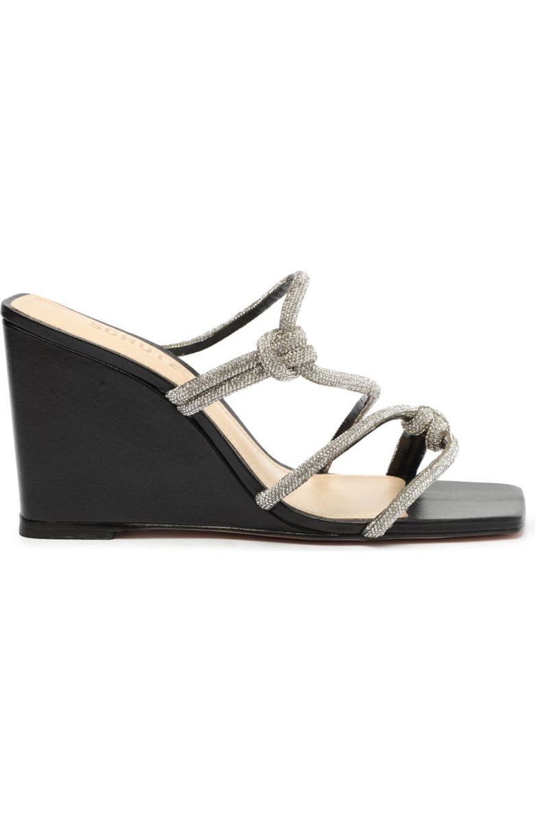 Schutz Lauryn Crystal Strappy Wedge Sandal, Alternate, color,