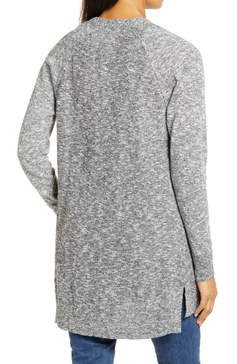 Caslon<sup>®</sup> Linen Blend Open Front Cardigan, Alternate, color,