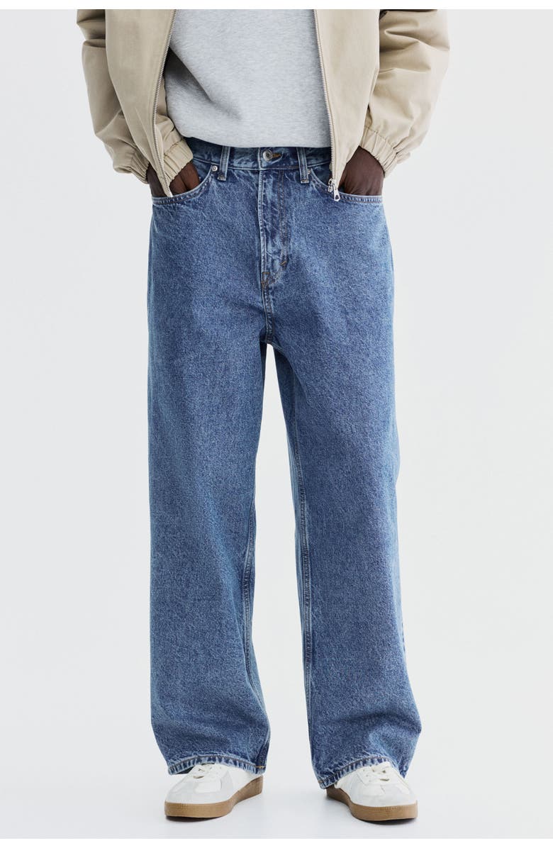 H&M Baggy Jeans, Alternate, color, Medium Denim Blue