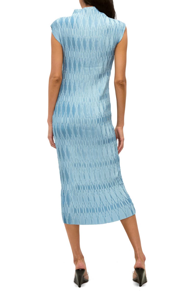 Veronica Beard Gramercy Plissé Midi Dress, Alternate, color, 