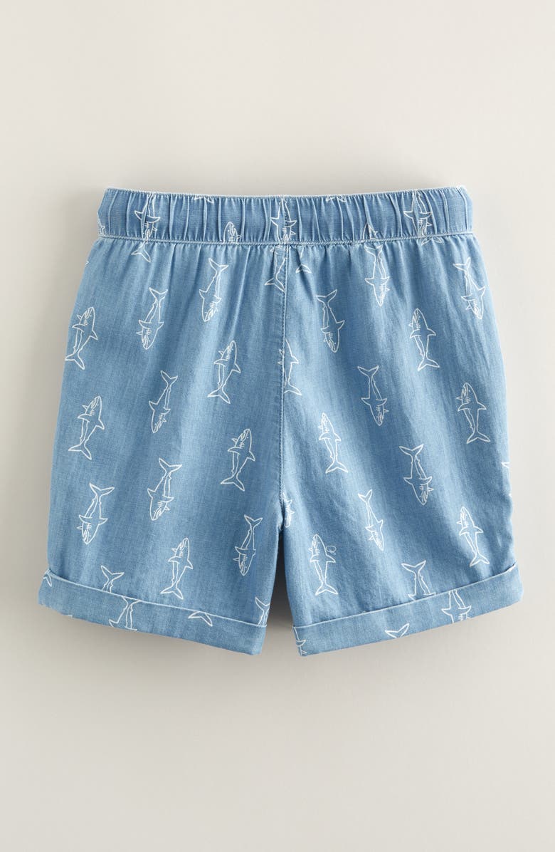 Tucker + Tate Kids' Print Cuffed Drawstring Shorts, Alternate, color, Sun Faded Wash Shark Outlines