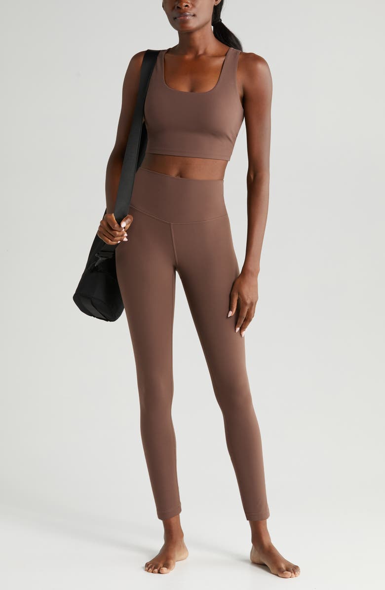 Zella Studio Luxe Longline Twisted Sports Bra, Alternate, color,