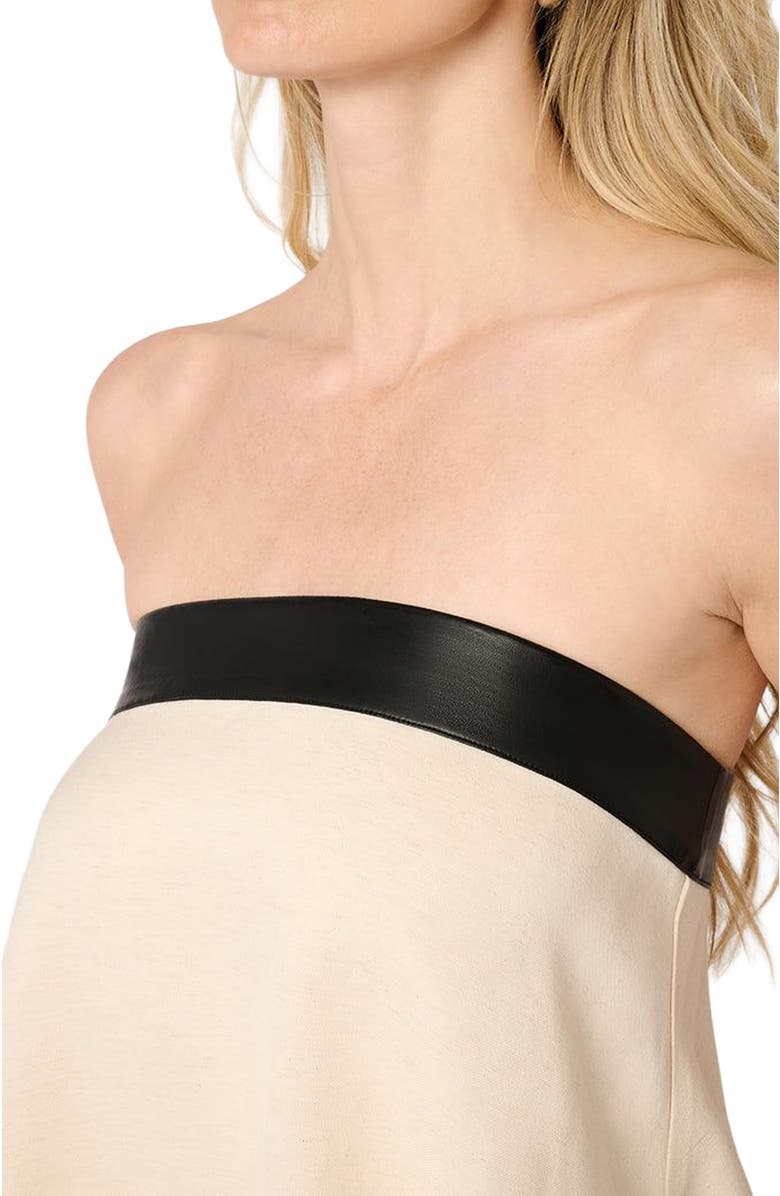 WeWoreWhat Strapless Top, Alternate, color, Black/Taupe