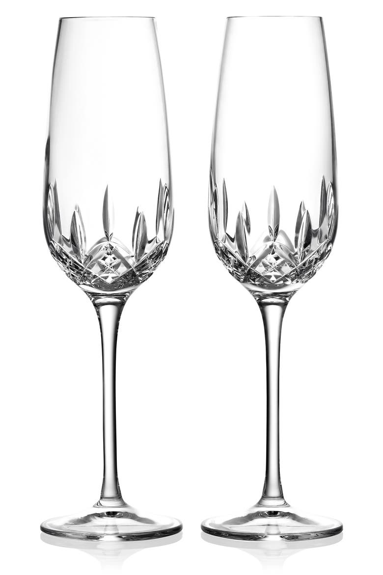 Lismore Essence Set of 2 Champagne Flutes, Main, color, NO COLOR