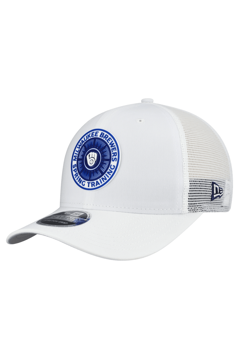 Men's New Era  White Milwaukee Brewers 2026 Spring Training Fan Pack 9SEVENTY Adjustable Trucker Hat, Main, color, White