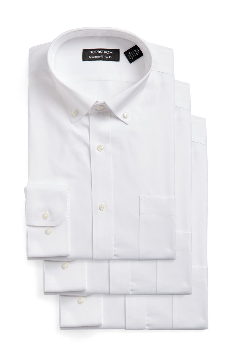 Nordstrom Assorted 3-Pack Smartcare<sup>™</sup> Trim Fit Dress Shirt, Alternate, color,