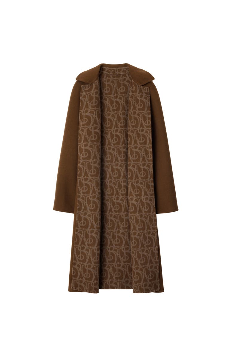 Burberry Wool Cashmere Wrap Coat, Alternate, color, Tor/Canvas