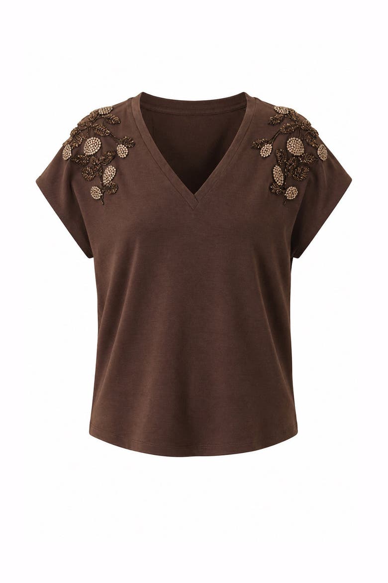 Oaklyn Tshirt, Alternate, color, BROWN