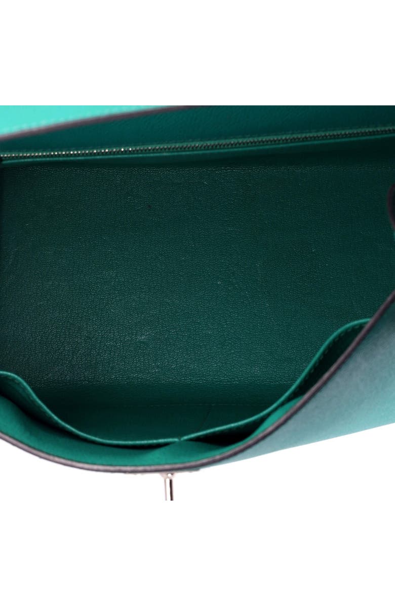 Pre-Owned Hermes Kelly Handbag Blue Epsom with Palladium Hardware 28, Alternate, color, Bleu Paon
