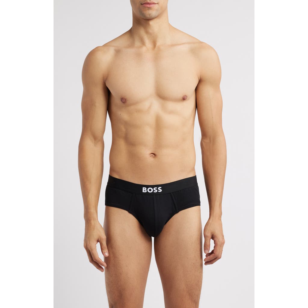 BOSS 3-Pack ONE Stretch Cotton Briefs in Black  product