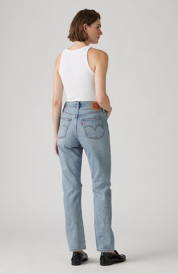 501<sup>®</sup> Ripped High Waist Straight Leg Jeans