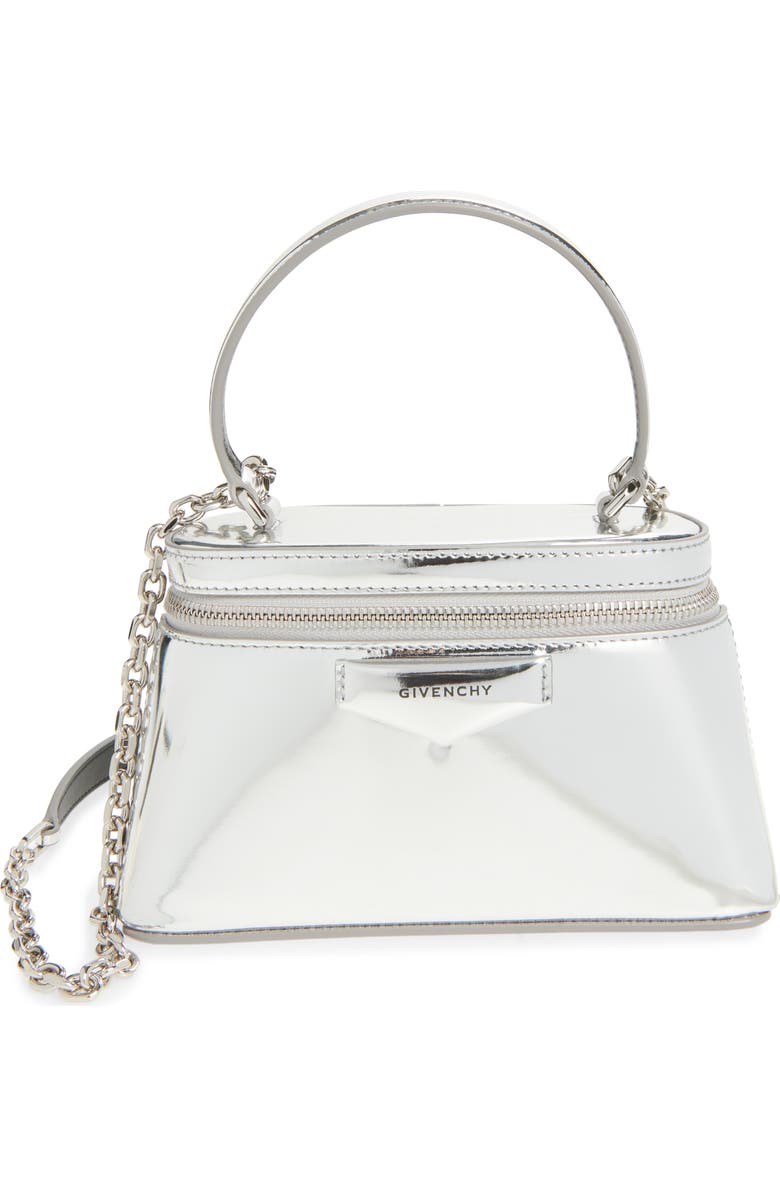 Givenchy Antigona Vanity Leather Handbag, Main, color, 040-Silvery