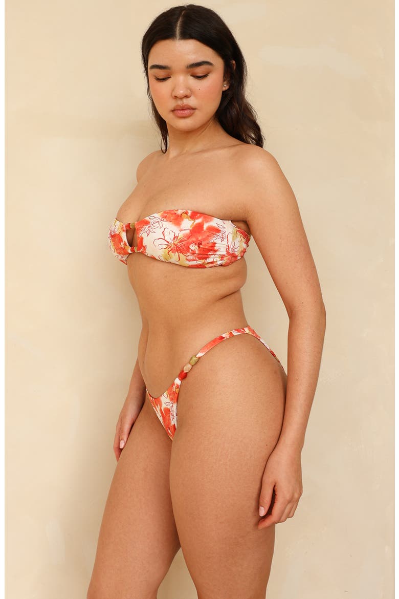Bare Escape Super Cheeky Bikini Bottom, Alternate, color, Rouge
