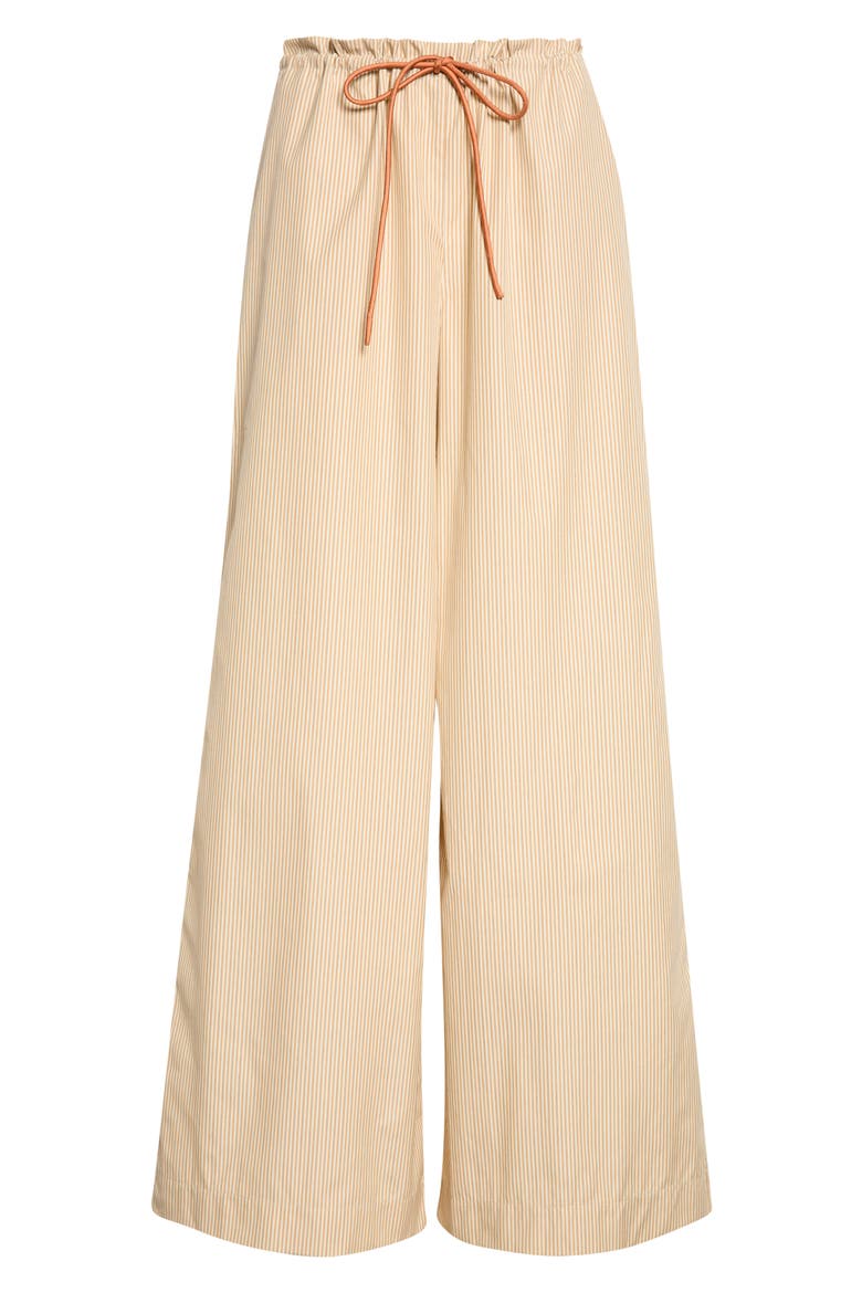 Wesley Striped Wide Leg Drawstring Pants, Main, color, APRICOT