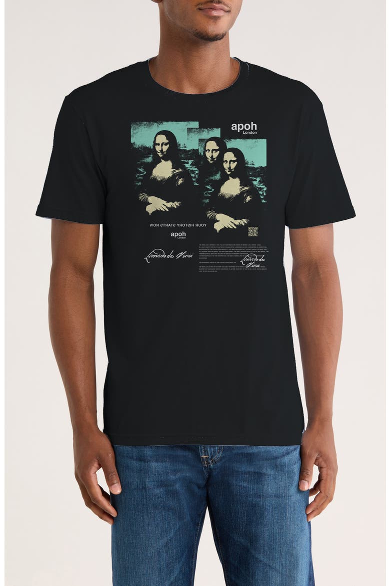 apoh Da Vinci Triple Graphic T-Shirt, Main, color, BLACK