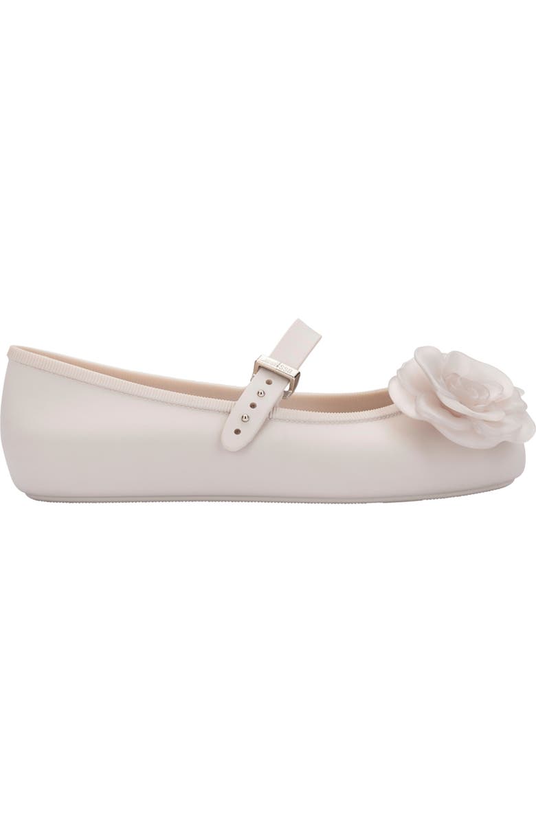 Melissa Soft Ballerina Petals Mary Jane Flat, Alternate, color, Beige