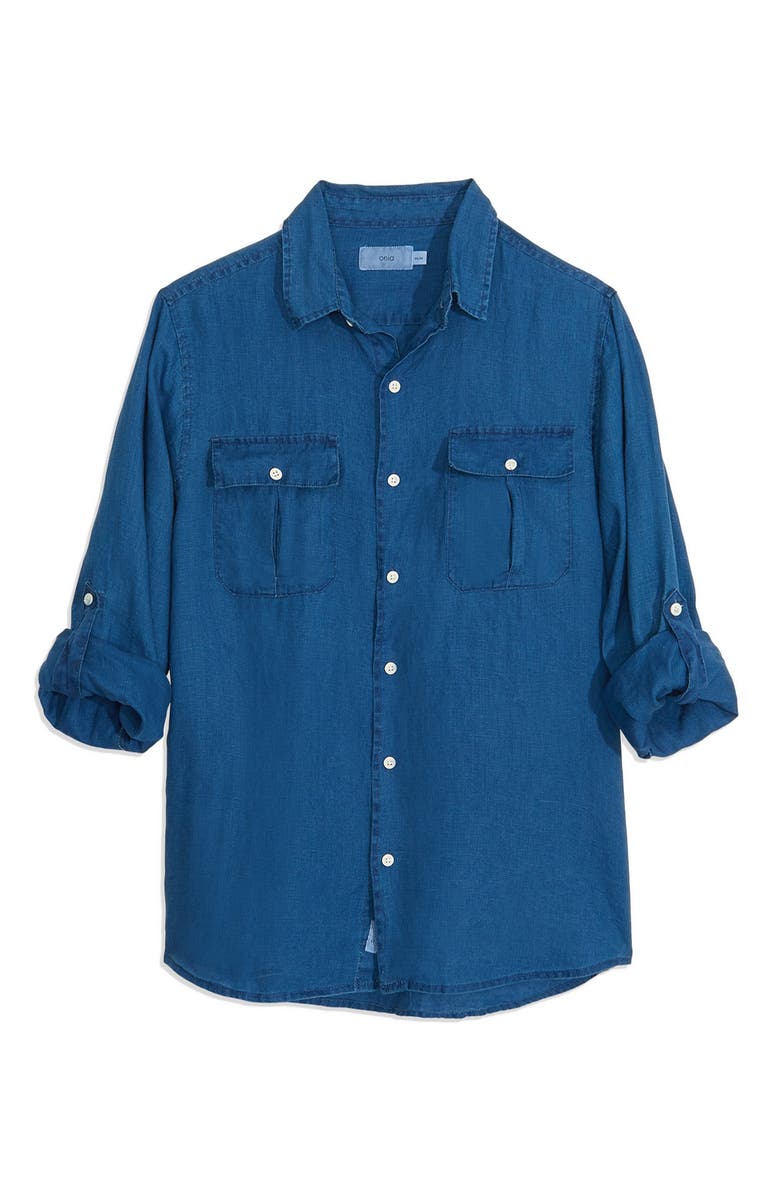 Onia Garrett Linen Button-Up Shirt, Alternate, color, 