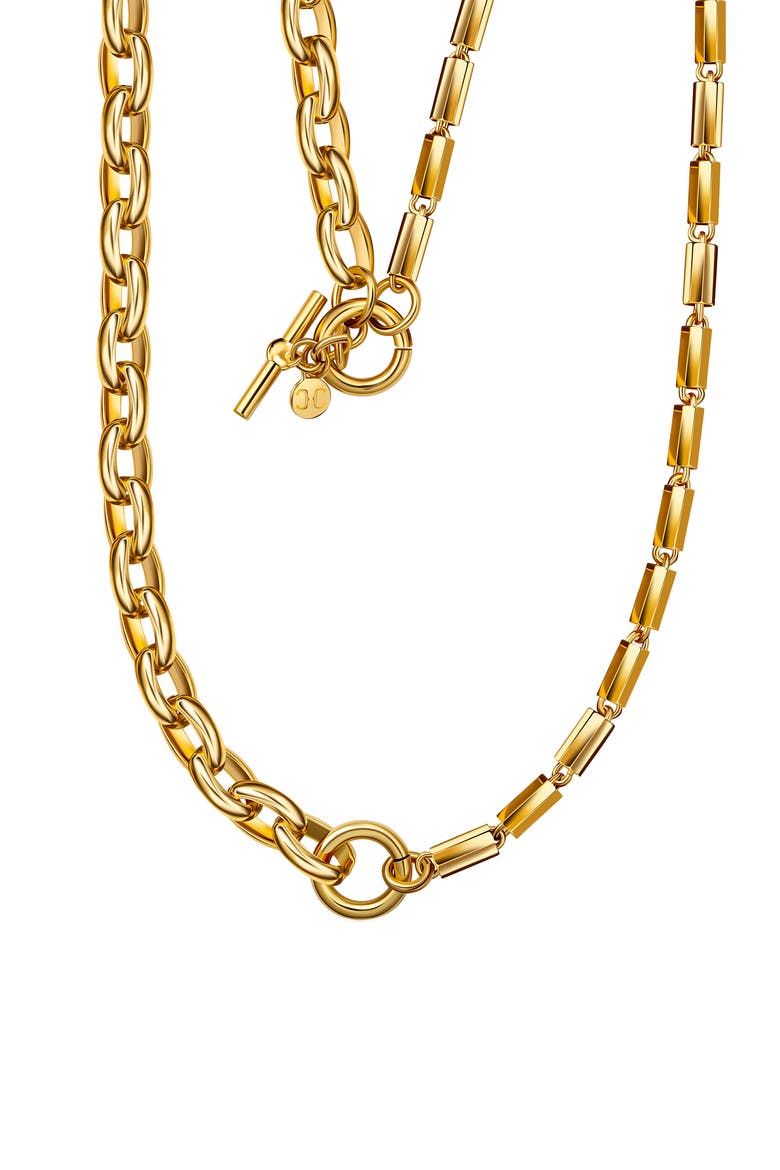 Double Link Necklace, Main, color, 14K GOLD